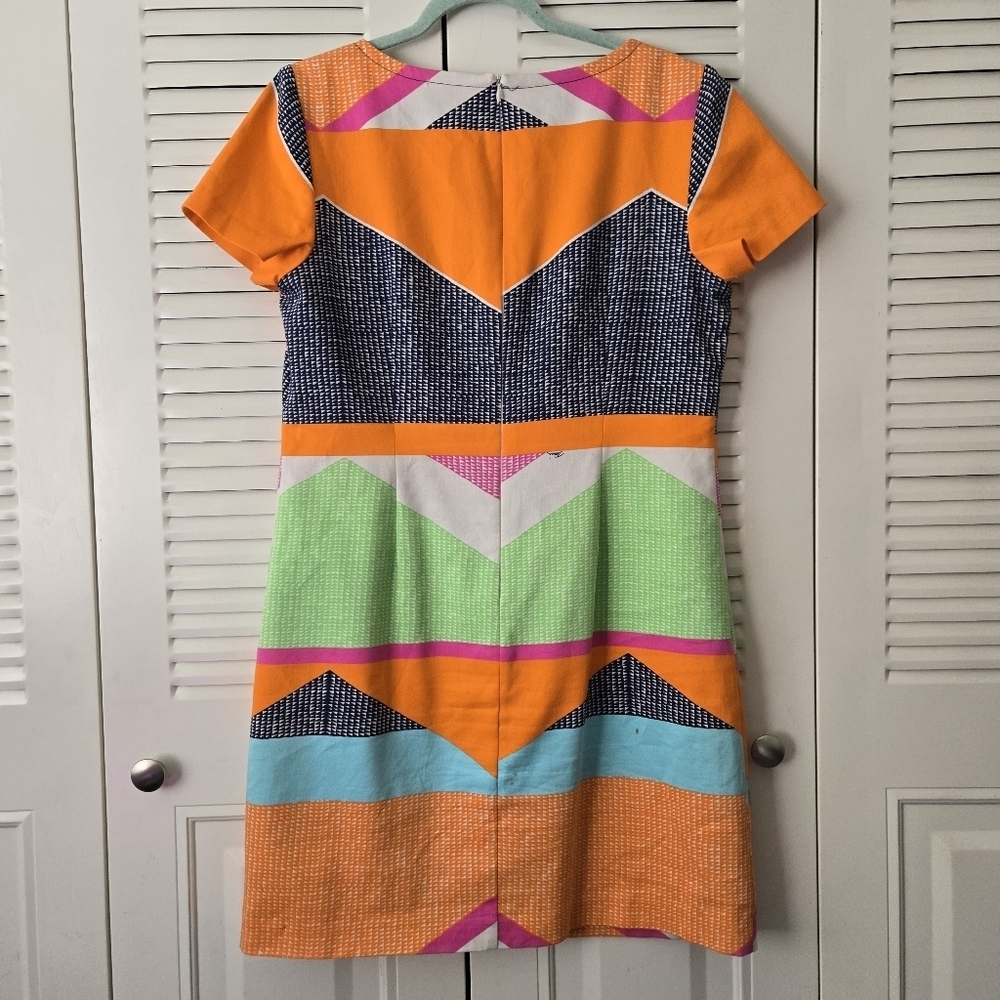 Trina Turk Size 10 Lincoln Road Museum Geometric Print Sheath Dress  Modern - Picture 4 of 9